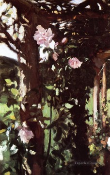 A Rose Trellis Roses at Oxfordshire John Singer Sargent Oil Paintings